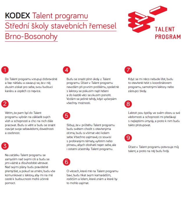 Kodex Talent programu